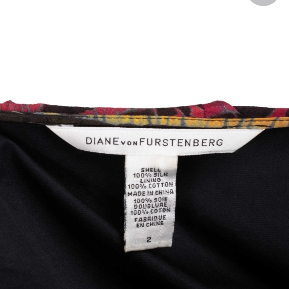 Dvf Erosa Multi Color Rainbow Zebra Zip dress Sz 2 - Picture 4 of 8